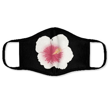 Discover pink hibiscus flower Face Masks