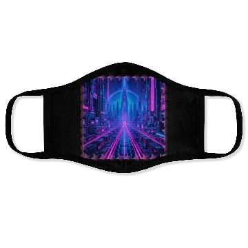 Discover Cyberpunk Dreamscape Face Masks