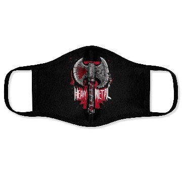 Discover Heavy Metal Axe Graphic Inspired Design Face Masks