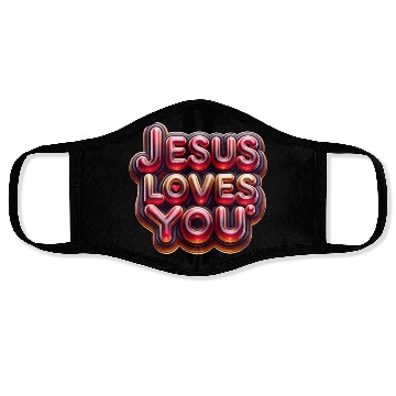 Discover Jesus Loves You Face Masks