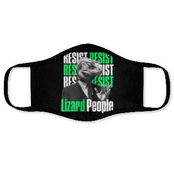 Discover Resist Reptilians Lizard People Face Masks