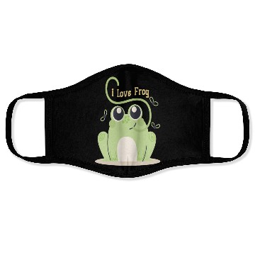 Discover i love frog Face Masks
