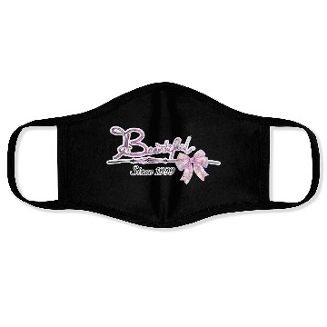 Discover Beautiful since 1999 birthday typography Face Masks