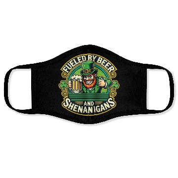 Discover St. Patrick's Day: Beer And shenanigans Motivation Face Masks