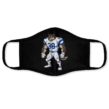 Discover Wolf American football player Face Masks