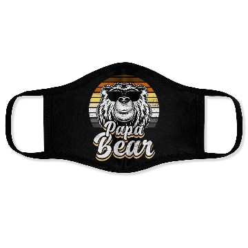 Discover Papa Bear Gay Pride Cool Bear Flag Retro Style Face Masks