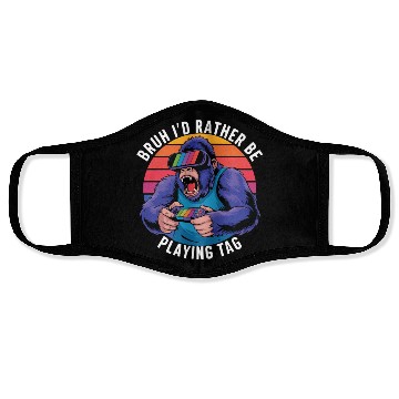 Discover Retro Gamer Ape Face Masks
