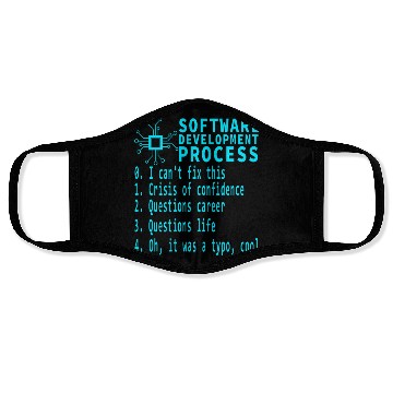Discover Software Dev Process Debugging Existential Crisis Face Masks