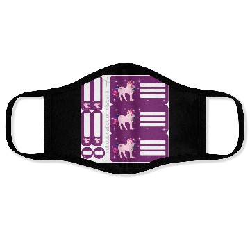 Discover DIY Sticker Set - Fantasy Unicorn Purple - 9 Face Masks