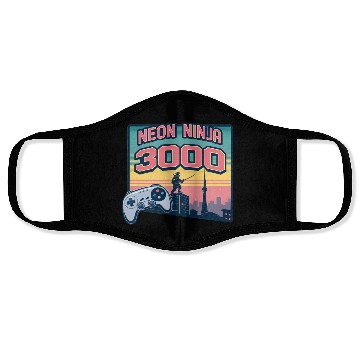 Discover Neon Ninja 3000 - Retro Video Game Face Masks