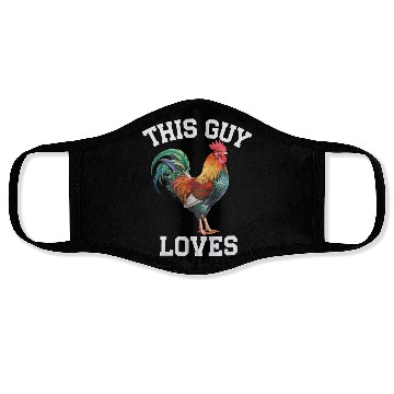 Discover This Guy Loves Cock Chicken Bird Funny Gay Face Masks