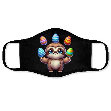Discover Easter Sloth Egg Juggler colorful eggs Face Masks