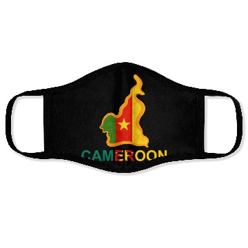 Discover Cameroon Map with Flag Colors, proud Cameroonian Face Masks