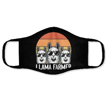 Discover Llama Farmer - Funny Llama Alpaca Farmer Face Masks