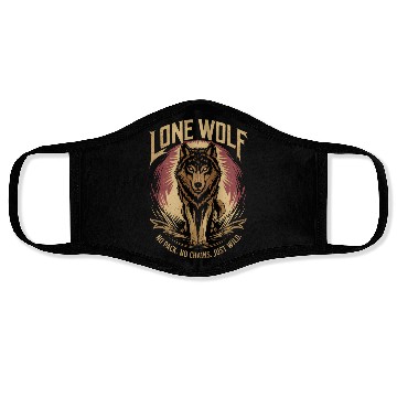Discover Lone Wolf - No Pack, No Chains, Just Wild Face Masks