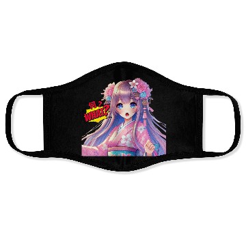 Discover Kawaii Kimono Girl Face Masks