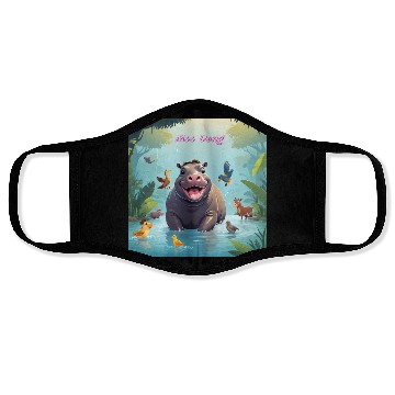 Discover Pygmy hippo (Moo Deng) Face Masks