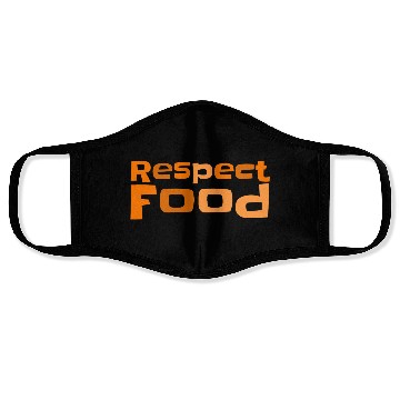 Discover Respect food Typography Face Masks