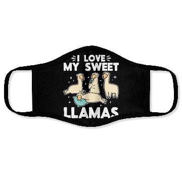 Discover Llama Lover - I love my sweet Llamas Face Masks