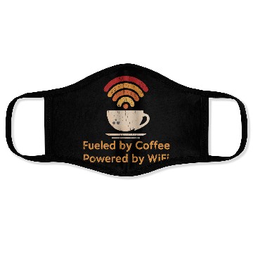Discover Retro Fueled by Coffee, Powered by WiFi Face Masks