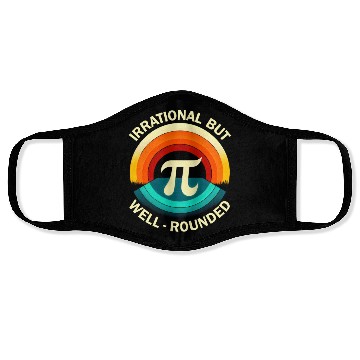 Discover Pi Day Pun Irrational Number Joke Math Nerd Face Masks