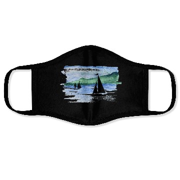 Discover Watercolor Boats Face Masks