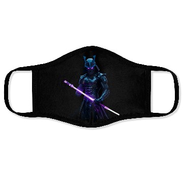Discover Cyberpunk City Samurai new style Face Masks