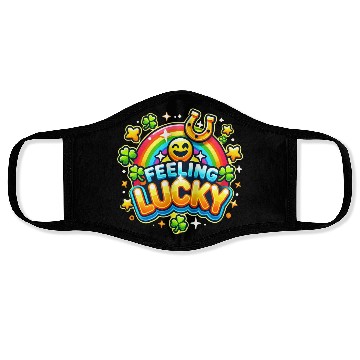 Discover Feeling Lucky - Vibrant Celebration Design Face Masks