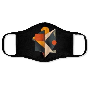 Discover Modern Retro Geometric Composition Face Masks