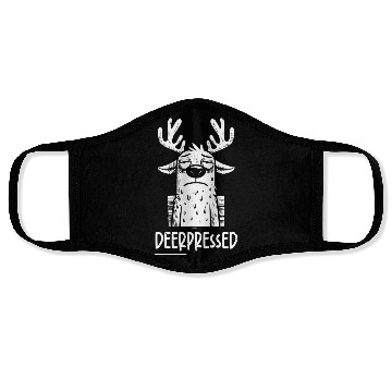Discover Deerpressed Tired Deer Sarcastic Novelty Funny Hum Face Masks