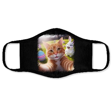Discover Cute Easter Selfie Cat Bunny Spring Face Masks For Kids