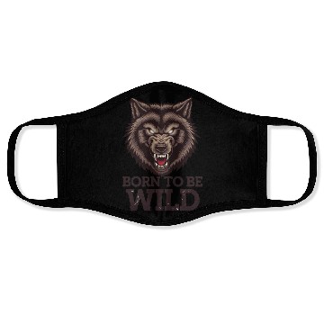 Discover Born to Be Wild Wolf: Untamed Alpha Spirit Face Masks