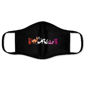 Discover Cats in Lesbian Pride Colors Stretch & Yoga Face Masks