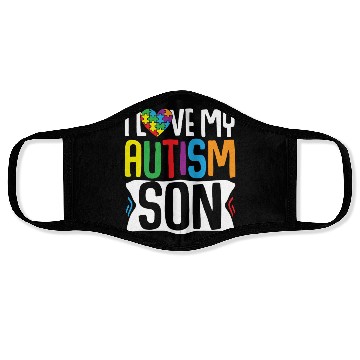 Discover Autism Awareness Gift Parents Son Face Masks