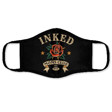 Discover Inked Moms Club – Tattoo Rose Emblem Face Masks