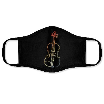 Discover Vintage Violin Drawing Face Masks