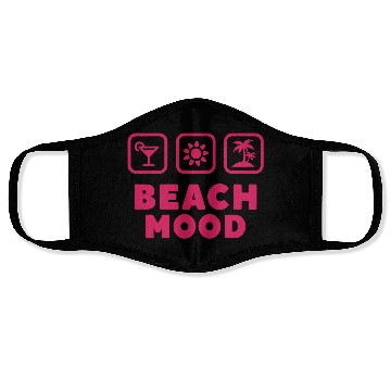 Discover Beach Mood Summer Sun Sea Vacation Cocktail Face Masks