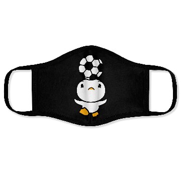 Discover Duck Plays Soccer Header Ball Balancing Head Fun Face Masks