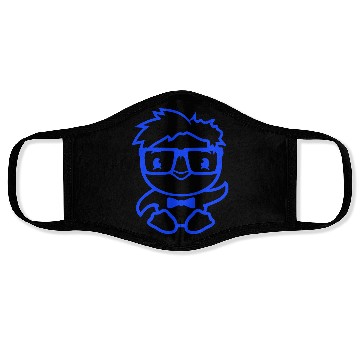 Discover Duck Nerd Geek Smart Horn-Rimmed Glasses Greeting Face Masks
