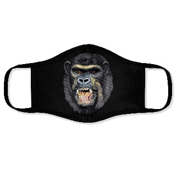 Discover Fierce Gorilla Head Design, Wild Animal Art Face Masks