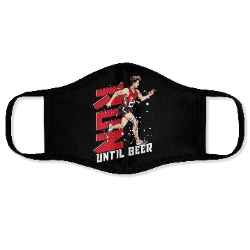 Discover Marathon Marathoner Running Run Until Beer Face Masks