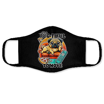 Discover Pug Relaxing Couch Design Face Masks