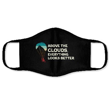 Discover Above The Clouds Paramotor Enthusiast Face Masks