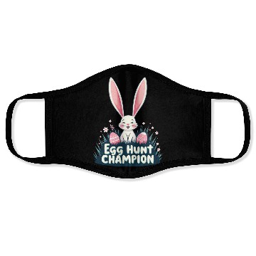 Discover Egg Hunt Champion Bunny Design Face Masks