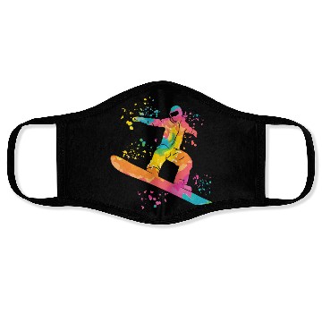 Discover Snowboarder Snowboard Snowboarding Face Masks