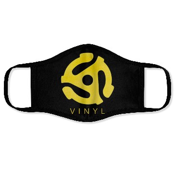 Discover 45RPM Retro Vinyl Record Adaptor Face Masks
