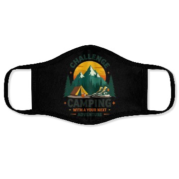 Discover Challen Camping with your next adventure Face Masks
