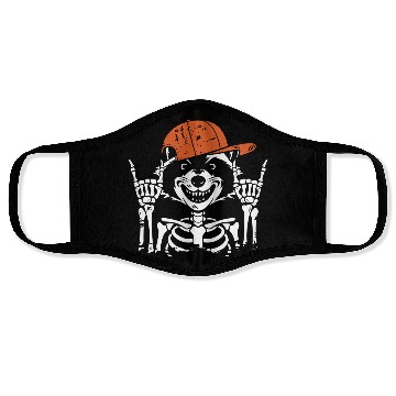 Discover Rocker Raccoon Bones Face Masks