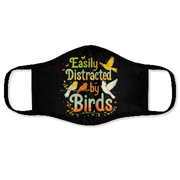 Discover Easily Distracted by Birds Colorful Face Masks