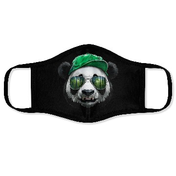 Discover Panda Wearing A Baseball Cap Face Masks